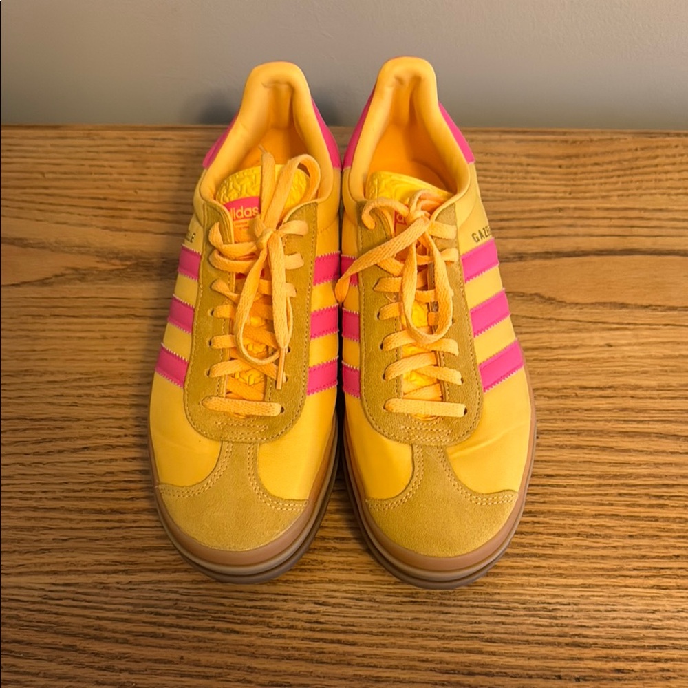 Yellow & Pink Adidas Gazelle Sneakers